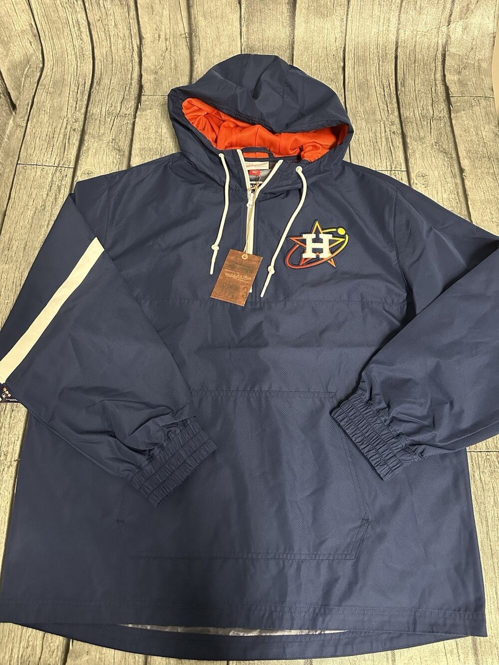 NWT Men’s Mitchell & Ness Houston Astros City Connect Lightweight 1/4 Zip Jacket